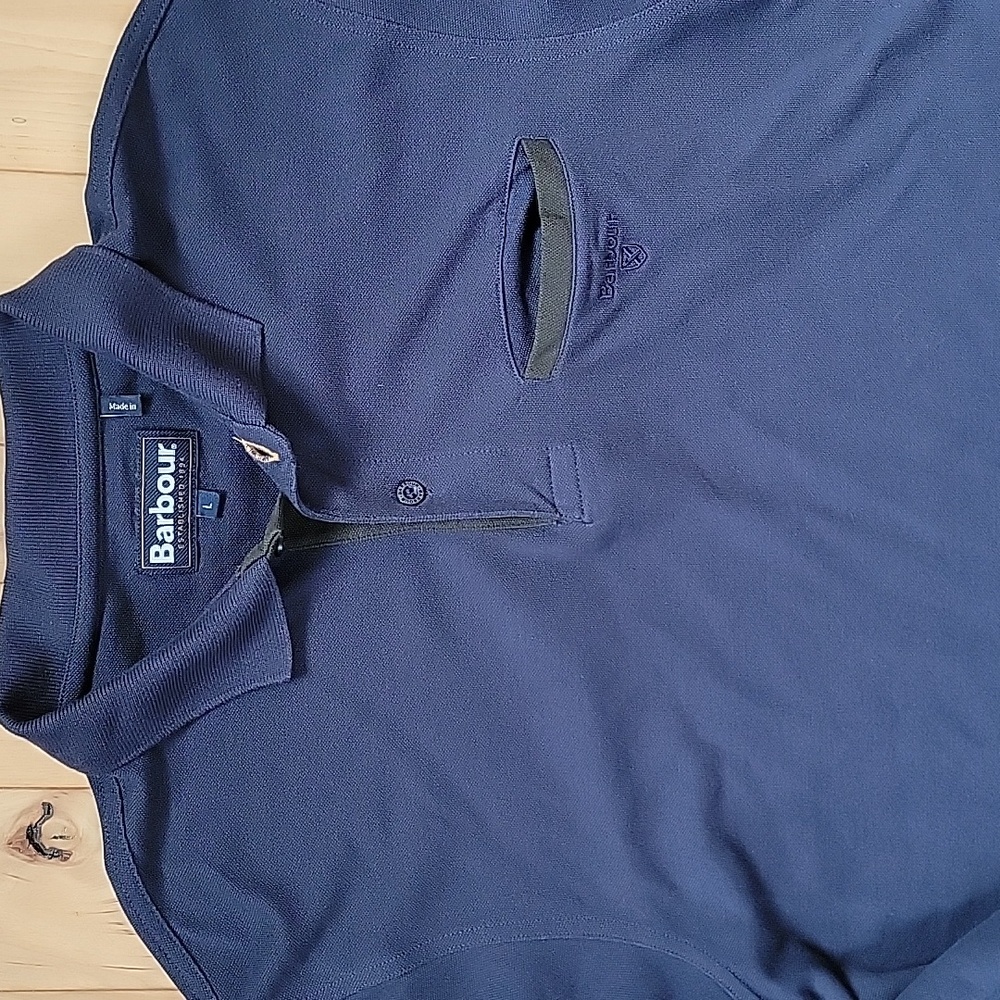 Barbour long sleeve polo large.